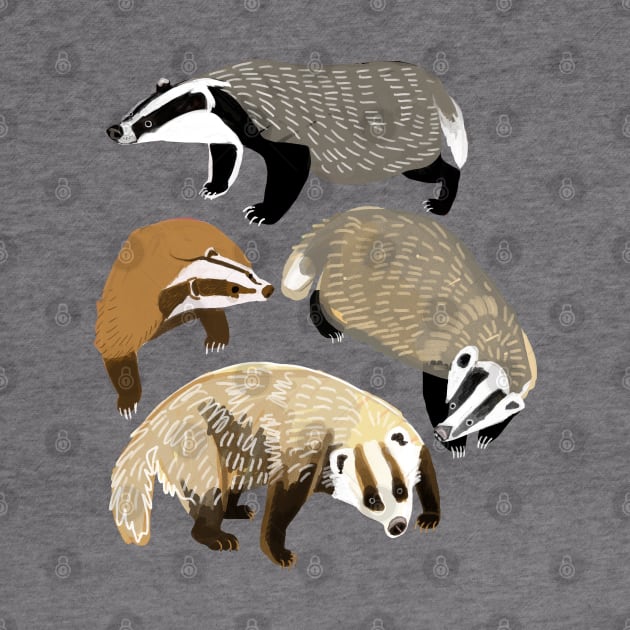 Eurasian Badgers #2 by belettelepink